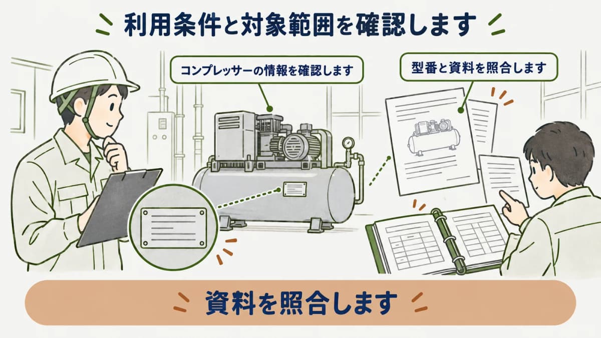 利用条件と対象範囲を公式案内で確認する図