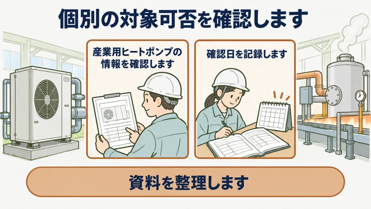 更新計画で用途と型番と確認日を残す図