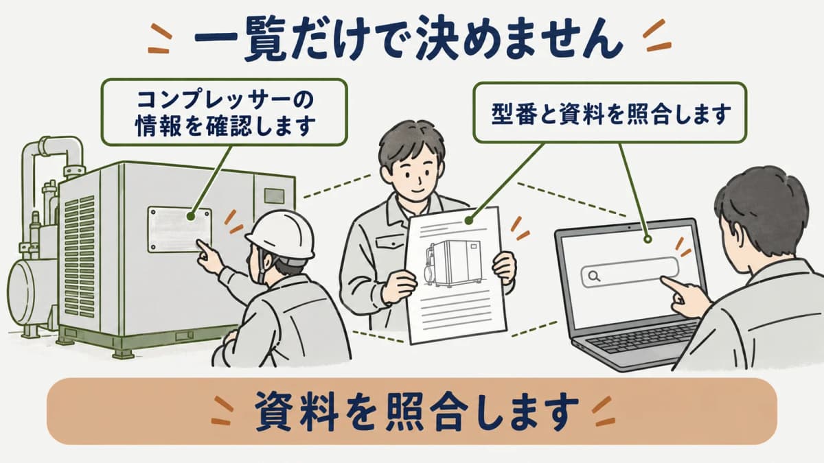 一覧の結果から公募要領へ戻る確認手順の図