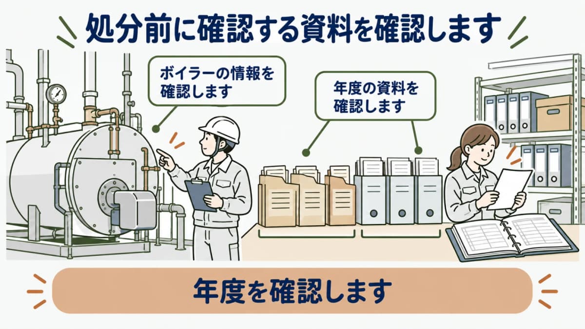 変更前に交付規程と設備台帳を照合する図